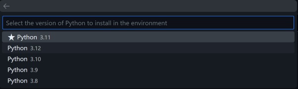 Selecting Python Version