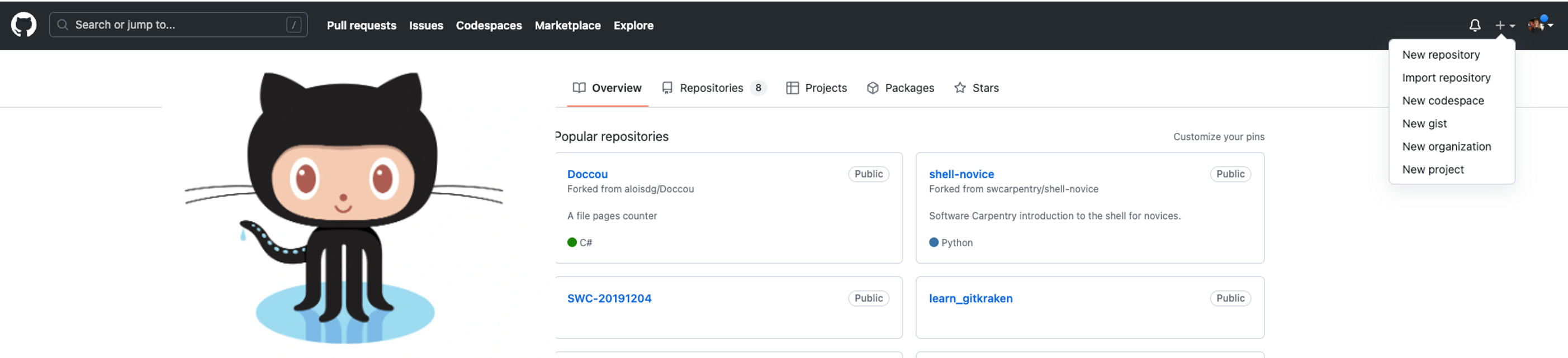 Creating a Repository on GitHub (Step 1)