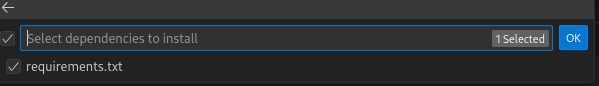 Selecting Dependencies