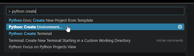 Creating a Virtual Environment