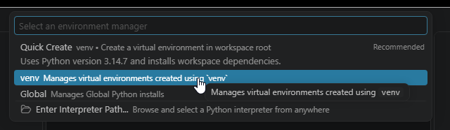Creating a Virtual Environment